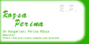 rozsa perina business card